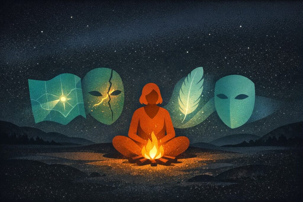 Čtyři masky v terapii: první vrstvy, které se odráží v kontaktu s klienty